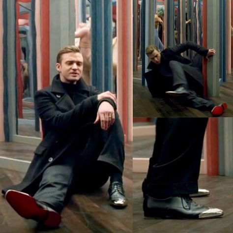 Justin Timberlake's gorgeous lace-up, red-soled, silver-tipped ... Justin Timberlake's gorgeous lace-up, red-soled, silver-tipped ...