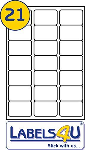 From 2 55 25 Sheets Of A4 Sheet Labels 21 Labels Per Sheet Size 63 5 X 38 1mm Ms Compatible Codes L7160 J8160 Labels4u Inkjet Printer Labels Sheet Labels