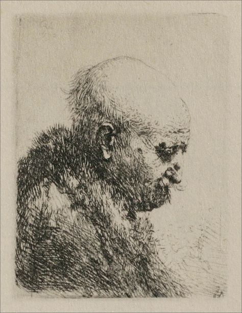 Rembrandt Etching Reproductions 2 Fine Art Prints 2 Character Portraits
