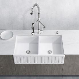 Vigo Kitchen Collection Platinum 36 In X 18 White Double Vigo Kitchen Collection Platinum 36 In X 18 White Double