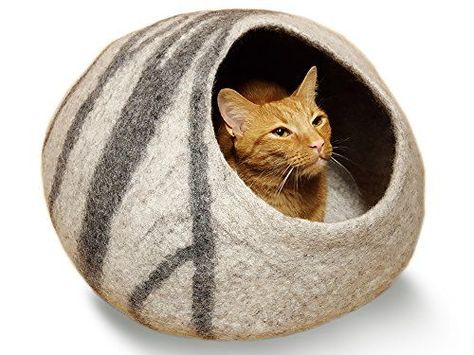 Small Cozy Bed For Cat Cave Bed Cat Floor Round Pillow Hooded Cat