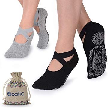 Non Slip Yoga Socks Cotton Pilates Exercise Gym Fitness Ankle Grip Sock Ballets