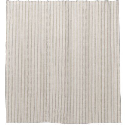 Ticking Stripe Ruffle Shower Curtain Striped Shower Curtains