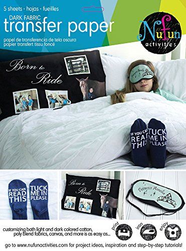 NuFun Activities Inkjet Printable Iron-On Heat Transfer Paper 100 Sheets Light Fabrics,