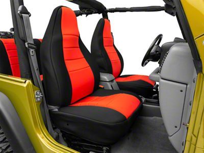 Rugged Ridge Jeep Wrangler Seat Cover Kit Black Red J126777 97 06 Jeep Wrangler Tj Jeep Wrangler Seat Covers Jeep Wrangler Seats Jeep Wrangler Tj