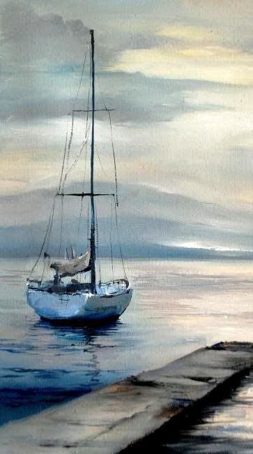 How To Paint Water Watercolor Boat Watercolor Paintings Easy