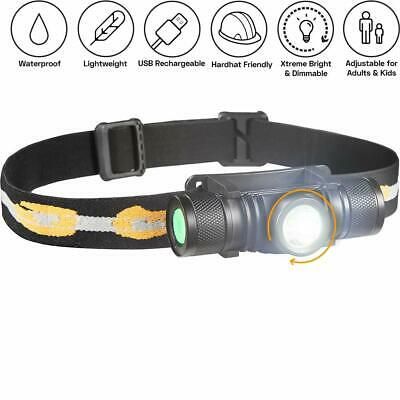 SLONIK 500 Lumen Rechargeable LED Headlamp w// 2200 mAh Battery Durable,...