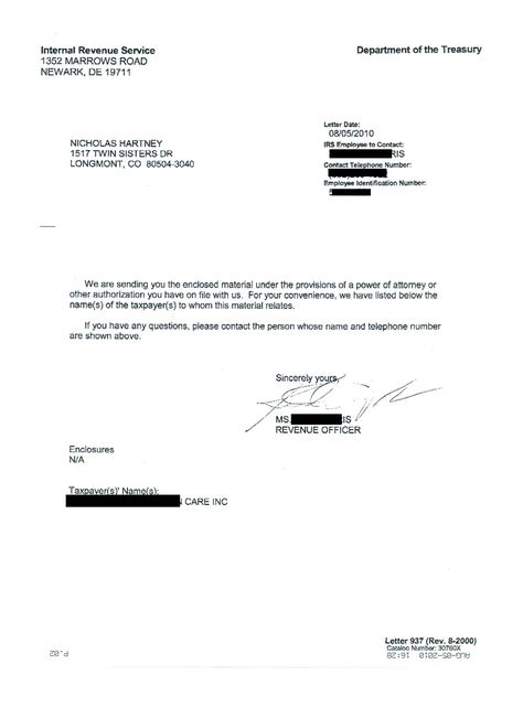 irs letter templates