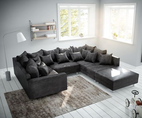 Couch Clovis Wohnlandschaft Modulsofa Design Sofa Wohnen Modul