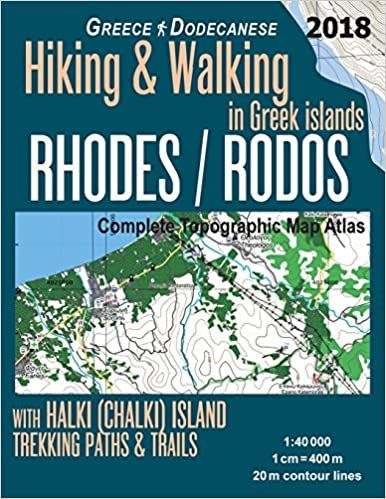 Rhodes Rodos Complete Topographic Map Atlas 1 With Halki Chalki Island Greece Hiking Walking In Greek I Island Travel Greek Islands Topographic Map