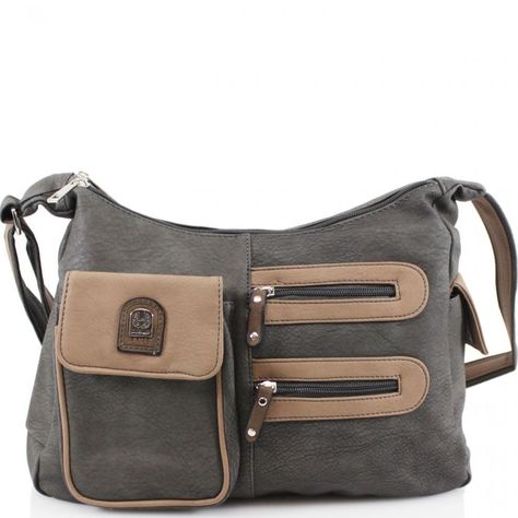 Ladies Girls 1737 Two Zipped Compartments Cross Body Bags School Messenger Bags