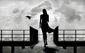 Image result for woman silhouette walking away | Black art painting, Human silhouette, Silhouette