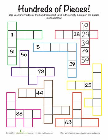 Hundreds Chart Pieces Puzzle I did these with my 2nd graders and - hundreds chart Hundreds Chart Pieces Puzzle I did these with my 2nd graders and - hundreds chart