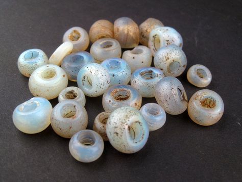 Islamic glass /"eye/" beads circa 12th century AD 3 Three