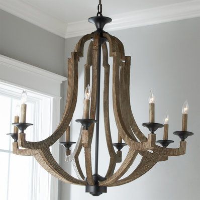 2 Tier Wine Barrel Stave Chandelier In 2019 Wood Metal