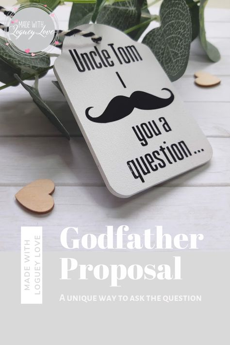 Will You Be My Godfather Gift Personalised Message in a Bottle Card Alternative