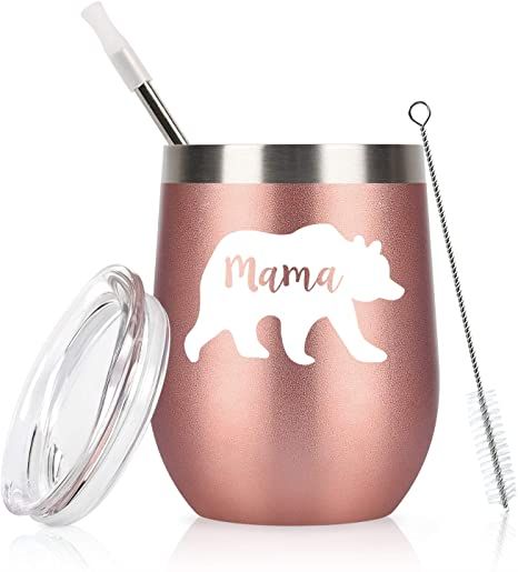 Birthday gift mom wine tumbler gag gift funny mom wine glass sarcastic Mom stainless steel