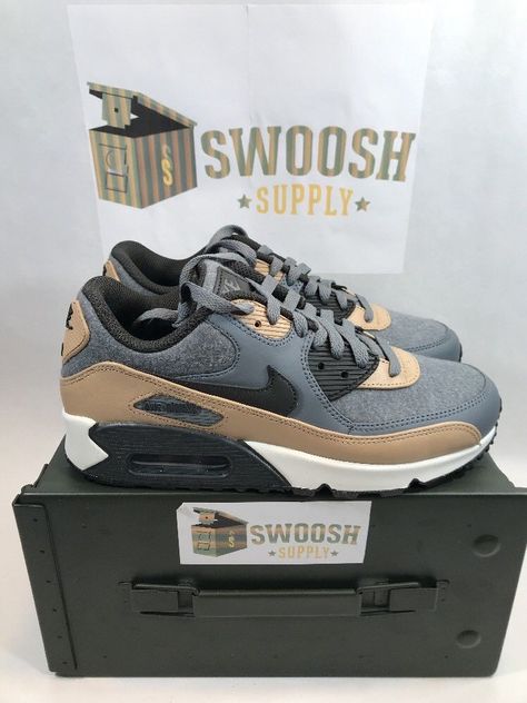 NIKE AIR MAX 90 PREMIUM WOOL COOL GREY MUSHROOM PEWTER Nike Air Max 90 Premium Wool | WAVE®