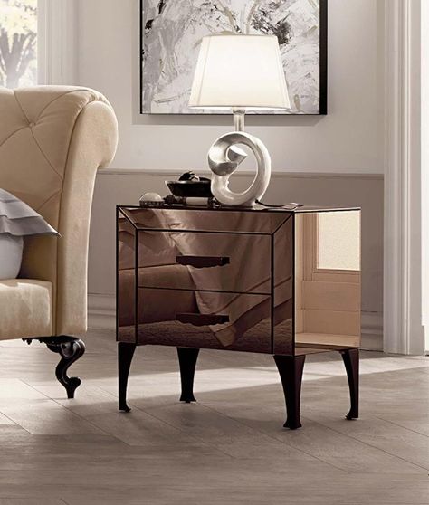 Mirrored bedroom furniture by Cantori u0027Adoneu0027 night table - holzbank für küche Mirrored bedroom furniture by Cantori u0027Adoneu0027 night table - holzbank für küche