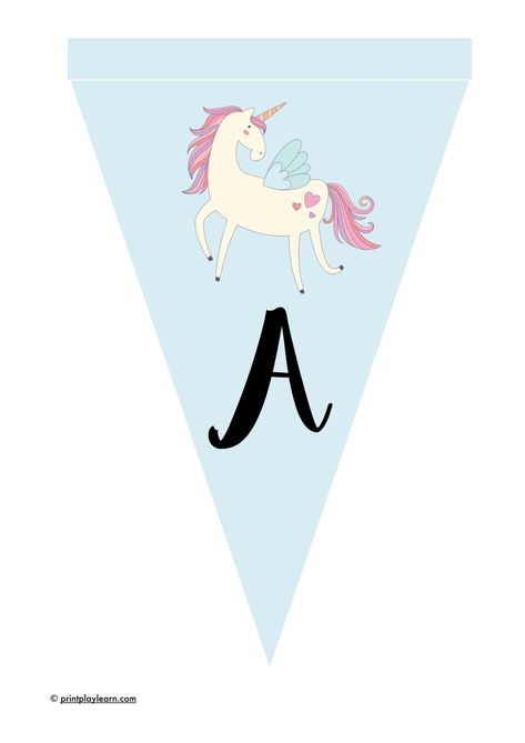 unicorn alphabet a z capital letterscreate an instant