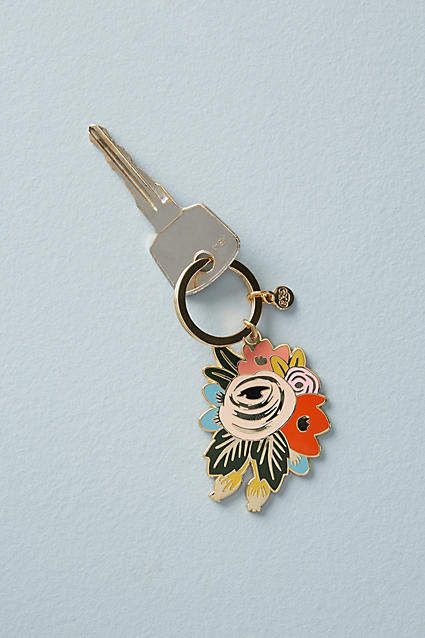 Design/'s by Cyere Wood Sugar Skull Key Chain