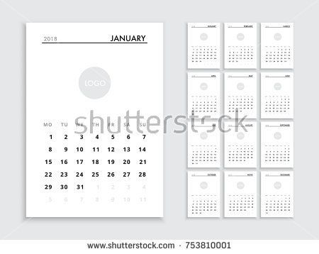 Calendar template for 2018 year Planner vector diary in a - business calendar templates Calendar template for 2018 year Planner vector diary in a - business calendar templates