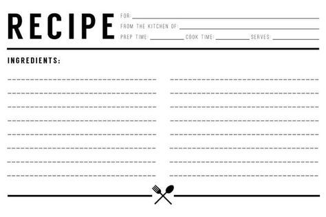 Recipe Card Download Evermore Paper Co レシピカード レシピテンプレート レシピ本 Recipe Card Download Evermore Paper Co レシピカード レシピテンプレート レシピ本