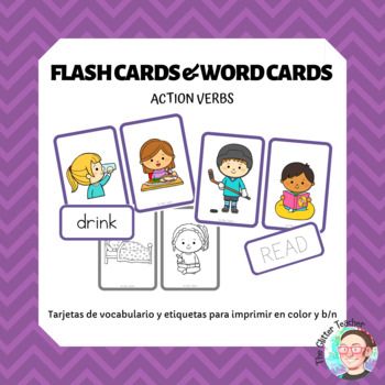 Flash Cards Action Verbs Flashcards Action Verbs Word Cards