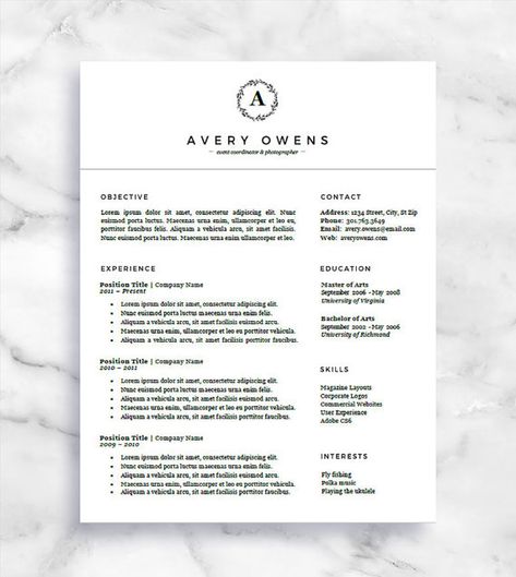 Resume Template and Cover Letter For Word and Pages One Page - how to do a cover page for a resume Resume Template and Cover Letter For Word and Pages One Page - how to do a cover page for a resume