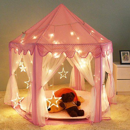 Princess Palace Playhouse Pink Play Castle Huge Play Tent Kids Castle Fort Playtent For Children Girls With Storage Ba Kids Play Tent Play Tent Girls Play Tent
