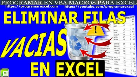 13 Ideas De Eliminar Filas Excel Eliminar Programar Macros