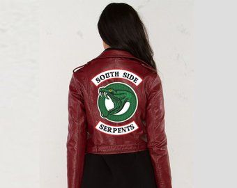 RIVERDALE Serpent Society Chaqueta y Abrigo de Cuero-Negro RIVERDALE Serpent Society Chaqueta y Abrigo de Cuero-Negro