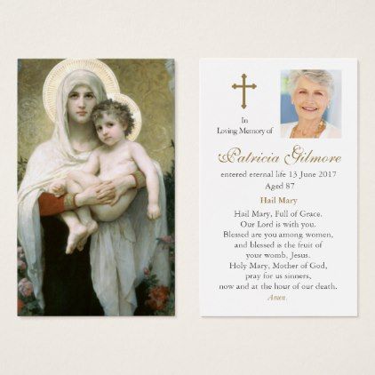 Prayer Cards Madonna Of The Roses Zazzle Com Prayer Cards
