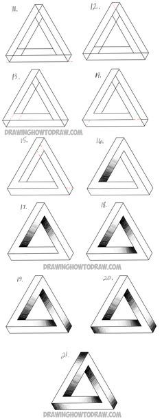 Learn How to Draw an Impossible Triangle - Simple Steps Drawing - 3d graph paper Learn How to Draw an Impossible Triangle - Simple Steps Drawing - 3d graph paper