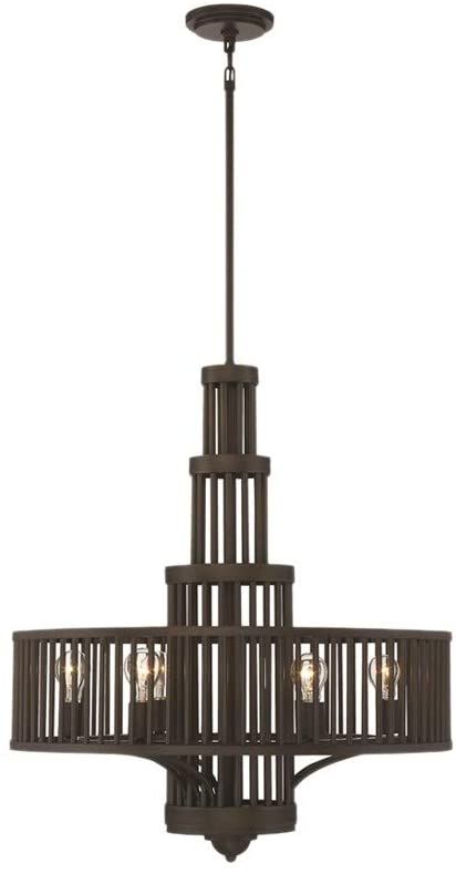 Zeev Collection Aetas Oil Rubbed Bronze 6 Light Chandelier Lighting Contemporary Crystal Zeev Collection Aetas Oil Rubbed Bronze, Oil Rubbed Bronze Rectangle Chandelier