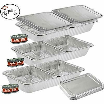 Tiger Chef 5-Pack Durable Aluminum Foil Steam Table Pans Full Size Disposable 21 x 13 inches
