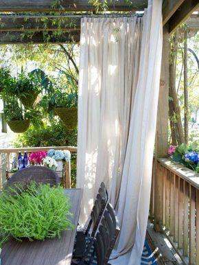 Curtains Shield The Terrace Practical Idea For Privacy In The