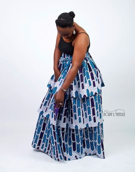 Ankara Tiered Maxi Wrap Skirt | African print skirt, Wrap maxi skirt, Skirts
