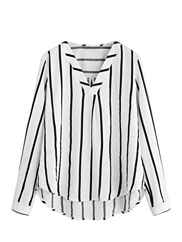 Abollria Womens Blouse Long Sleeve Button Down Plain Work Office Shirts Blouse with Stretch Black White