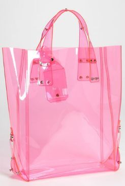 Transparent Pink Bag Alexander Mcqueen Bags Vinyl Bag Pink Bag