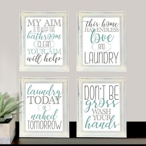 Printable Wall Art Set Instant S Bathroom Signs Printable Wall Art Set Instant