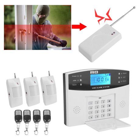 Free LCD Display GSM SMS Anti Theft Security Systems GSM Alarm System