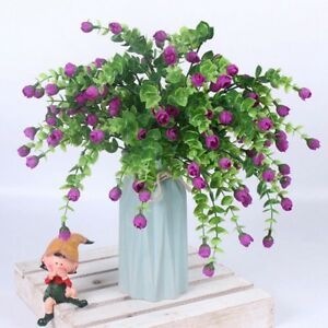 Outdoor Simulation Plastic Grass Fake False Plants Bouquet Artificial Flowers