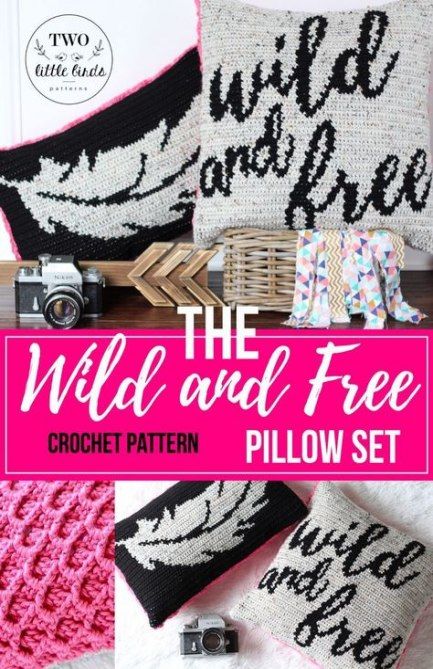 Crochet.Intarsia & Tapestry Burly Spun Bolster Pillow in 2020