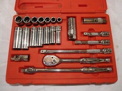 US Pro 14 Pièces 3//8 Dr Deep Hexagonal Simple Douilles Set 8-21mm 6 Points