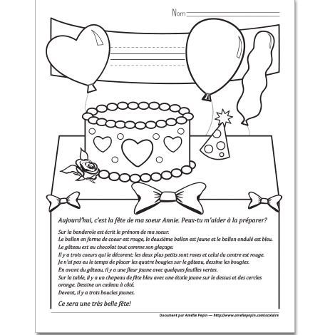 La Fete A Annie 2e Annee French Lessons French Classroom Teaching French