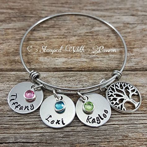 mothers bracelet with children's birthstones