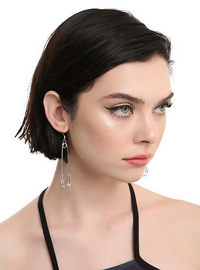 chain earrings that go through ear