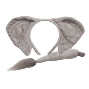 Adult Child Elephant Ears and Trunk Set Fancy Dress Headband Costume Accessory