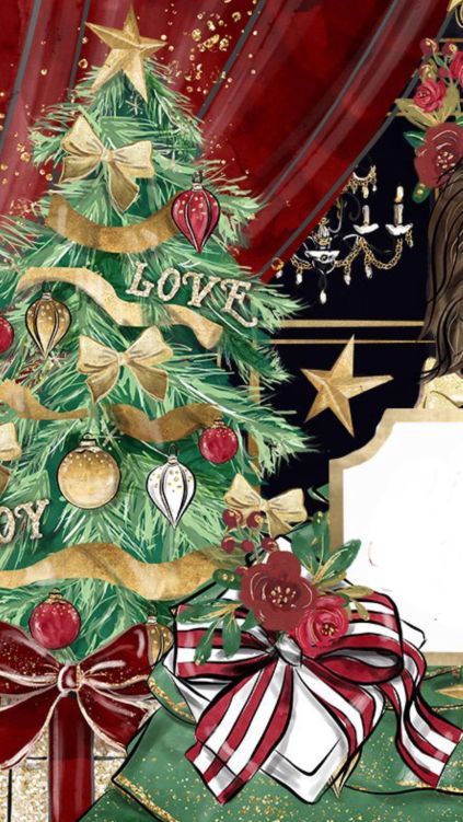 Festive Ornament Print Greetabl Christmas Phone Wallpaper Wallpaper Iphone Christmas Christmas Wallpaper